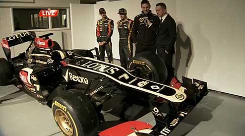 Lotus F1 - Lotus E21 Formula1 e piloti Kimi Raikkonen e Romain Grosjean