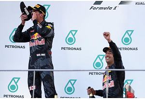 GP Malesia doppietta Red Bull, vittoria di Daniel Ricciardo, secondo Verstappen
