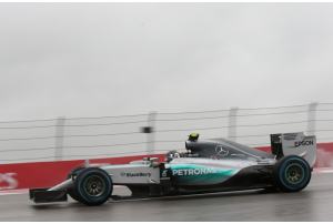Gp di Austin, qualifiche sospese in Q2, Rosberg in pole position