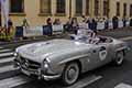 Mercedes-Benz 190 SL del 1956 equipaggio belga Steven VERHELST e Davy DEMUYNCK alla 1000Miglia 2021, passaggio a Reggio Emilia con il numero di gara 364