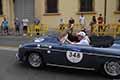 Porsche 356 A Speedster 1500 GS anno 1956 equipaggio italiano Paolo ZEGNA e Giorgio DELPIANO alla 1000 Miglia 2021, passaggio a Reggio Emilia con il numero di corsa 348