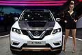 Nissan X-Trail Premium Concept and sexy hostess at the Geneva Motor Show 2016
